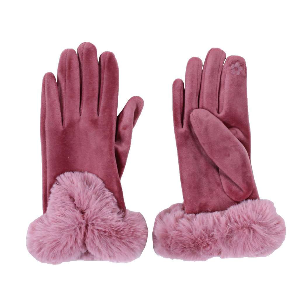 Nordic Fleece Suede Sherpa Gloves | Free Shipping – Country Club Prep