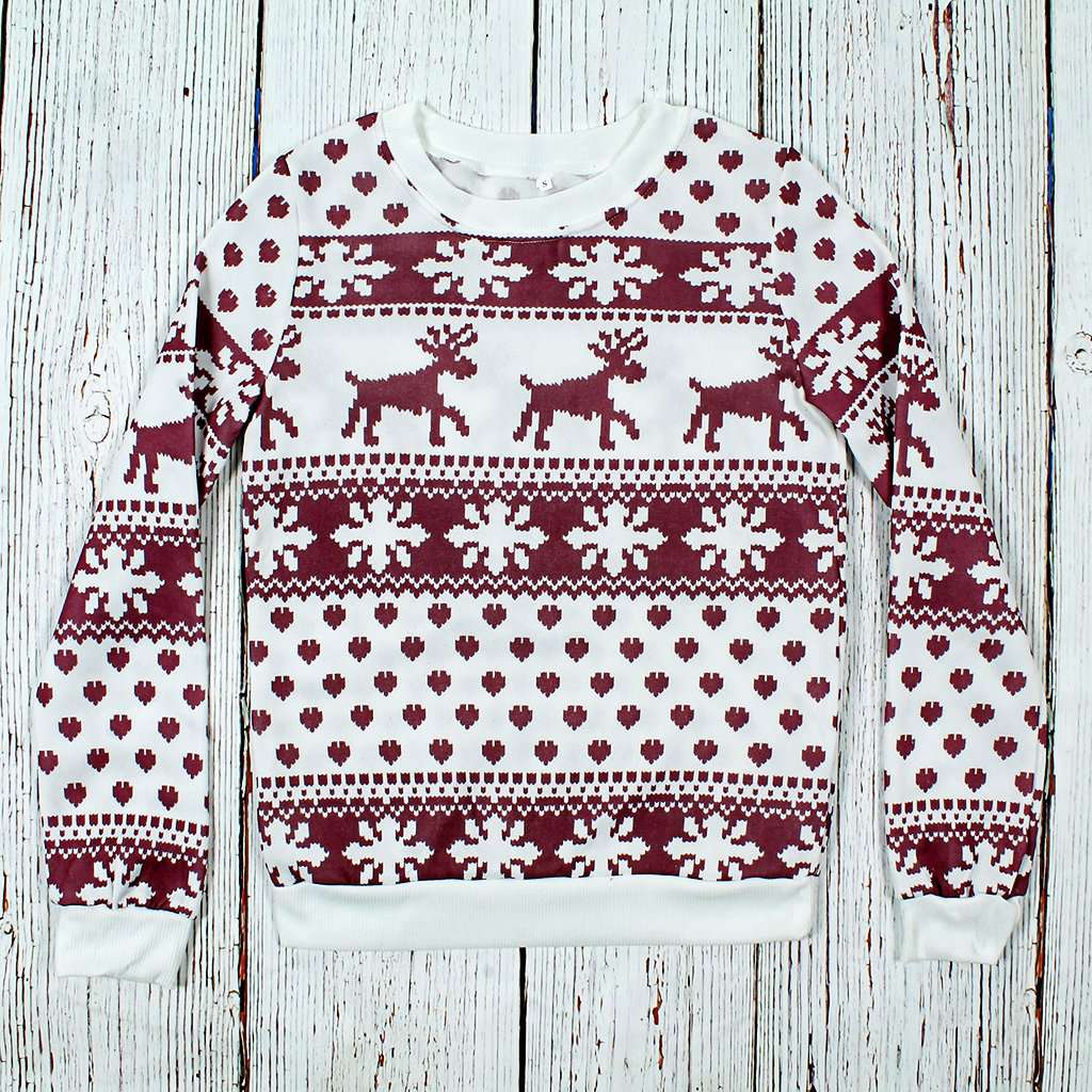 Lightweight Fleece Lined Christmas Sweatshirt by Preppy Elves - Country Club Prep