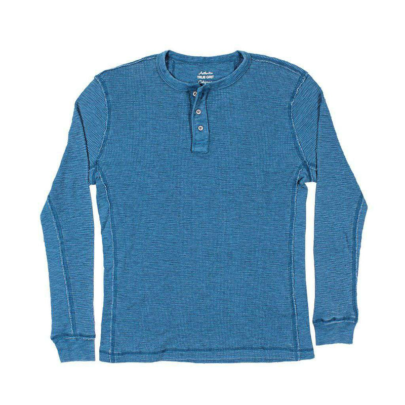 Bowery Waffle Thermal Long Sleeve Crew by True Grit - Country Club Prep