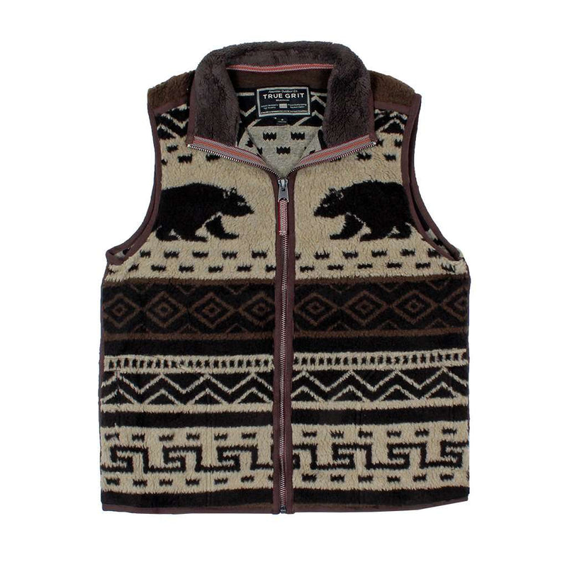 Tribal Bear Vest by True Grit - Country Club Prep