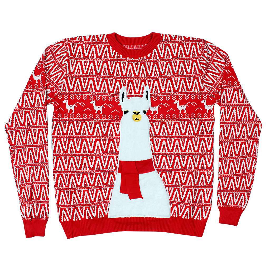 No ProbLlama Christmas Sweater by Preppy Elves - Country Club Prep