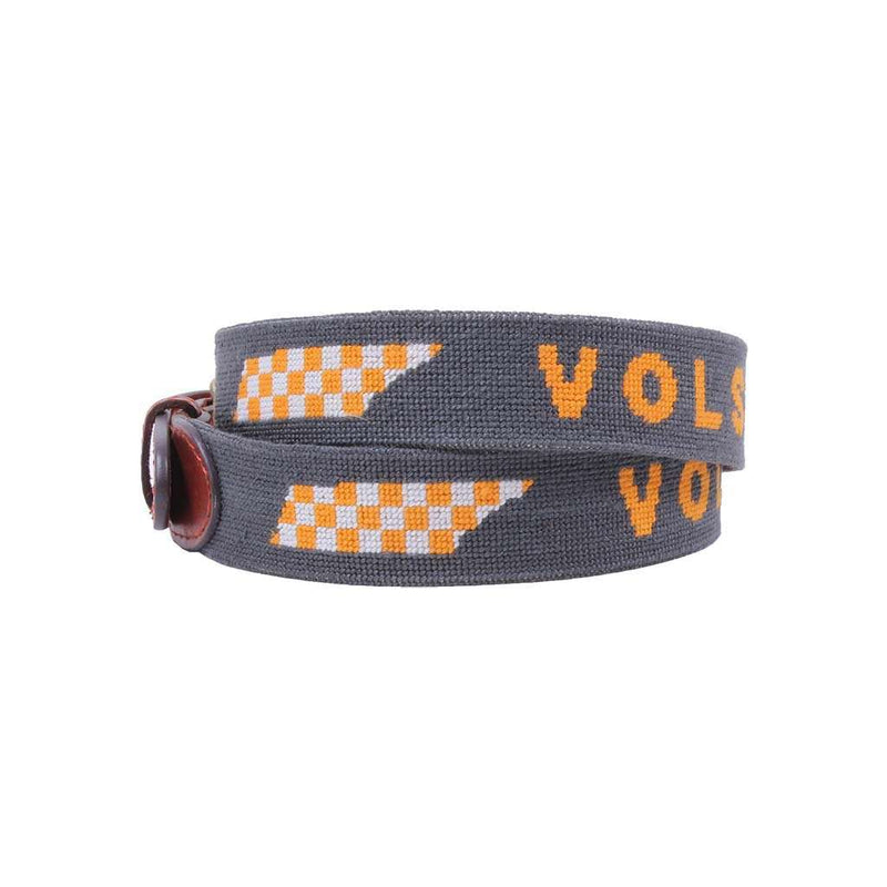 Tennessee Vols Checker Map Needlepoint Belt by Smathers & Branson - Country Club Prep