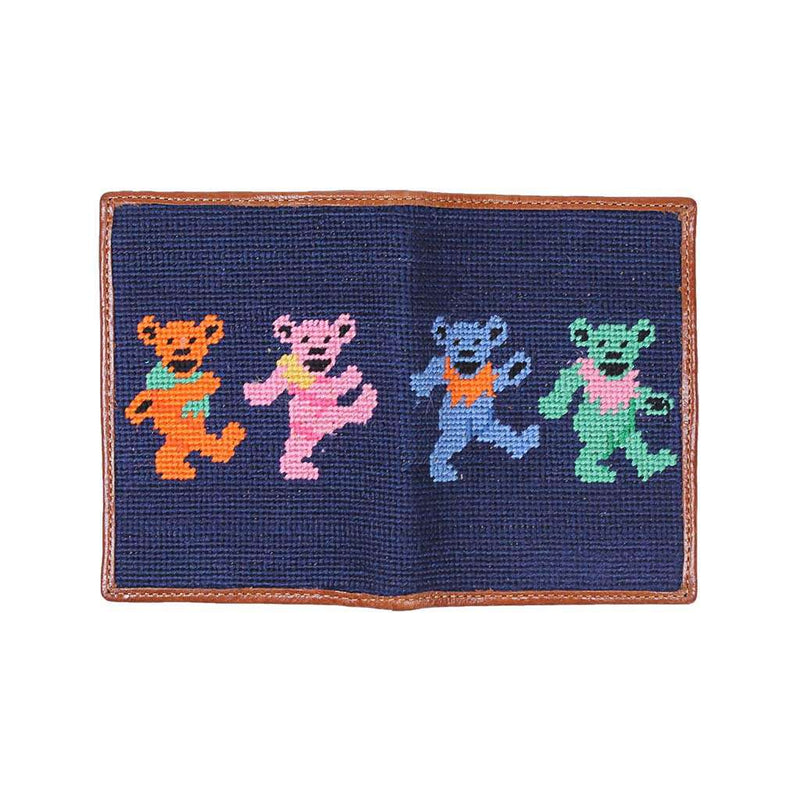 Dancing Bears Needlepoint Passport Case by Smathers & Branson - Country Club Prep