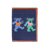 Dancing Bears Needlepoint Passport Case by Smathers & Branson - Country Club Prep