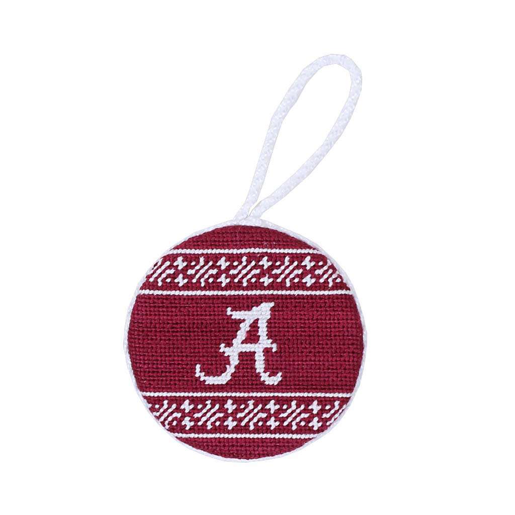 Alabama Fairisle Needlepoint Ornament by Smathers & Branson - Country Club Prep