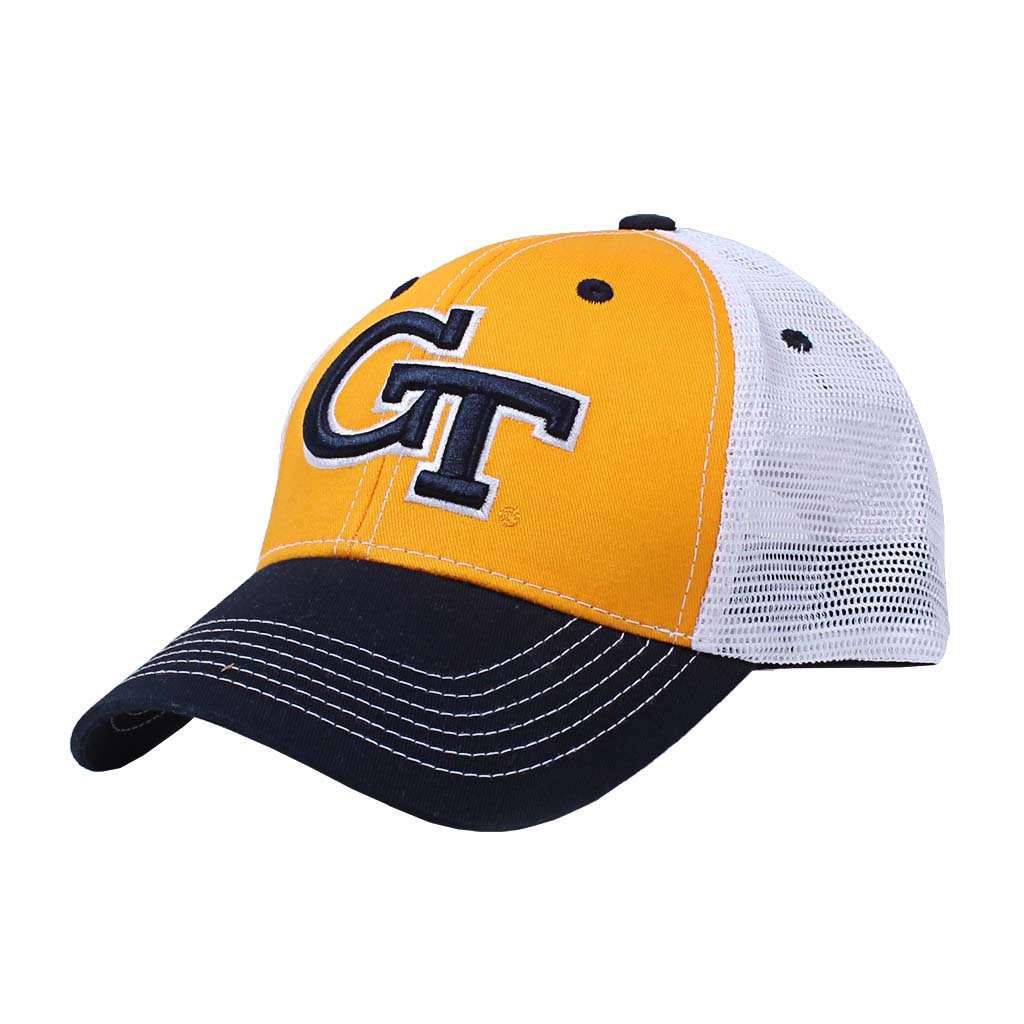 Georgia Tech Mesh Snap Back Hat by National Cap & Sportswear - Country Club Prep