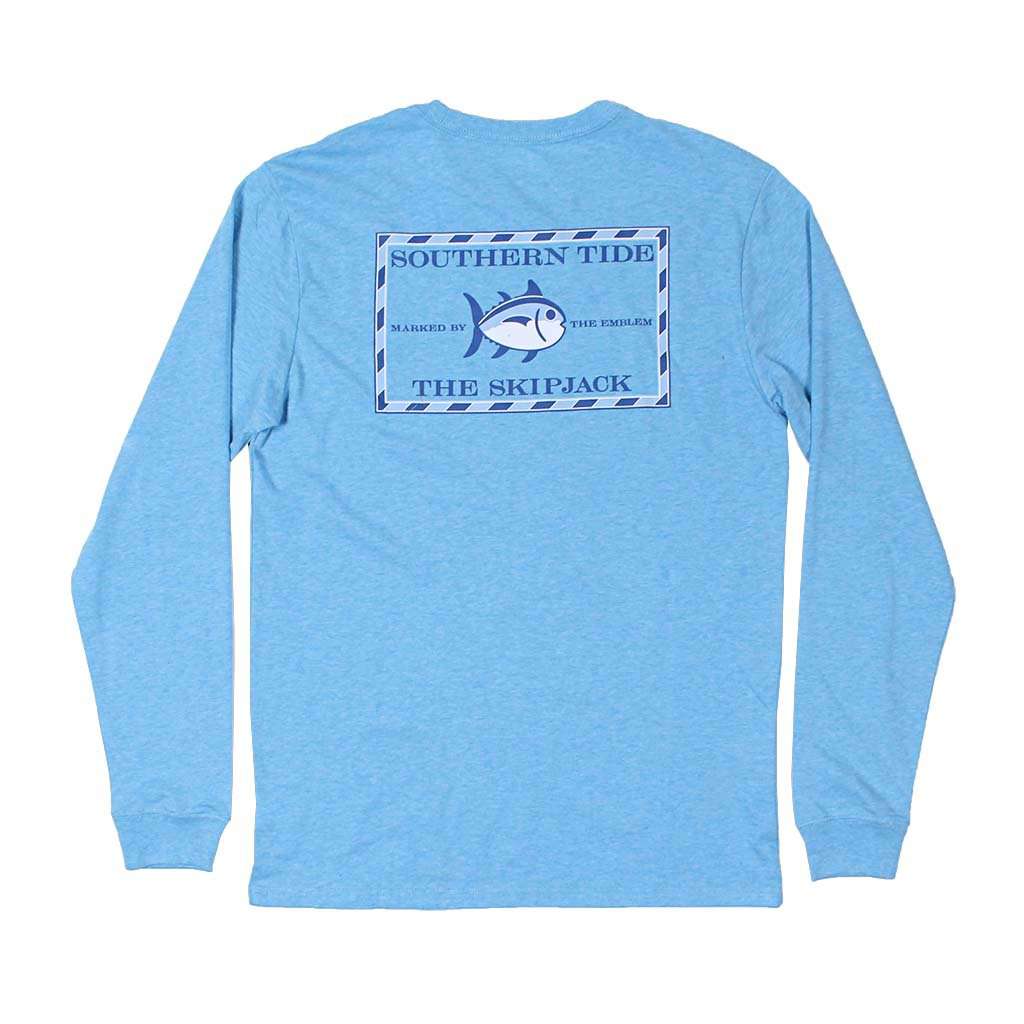 Long Sleeve Heathered Original Skipjack T-Shirt by Southern Tide - Country Club Prep