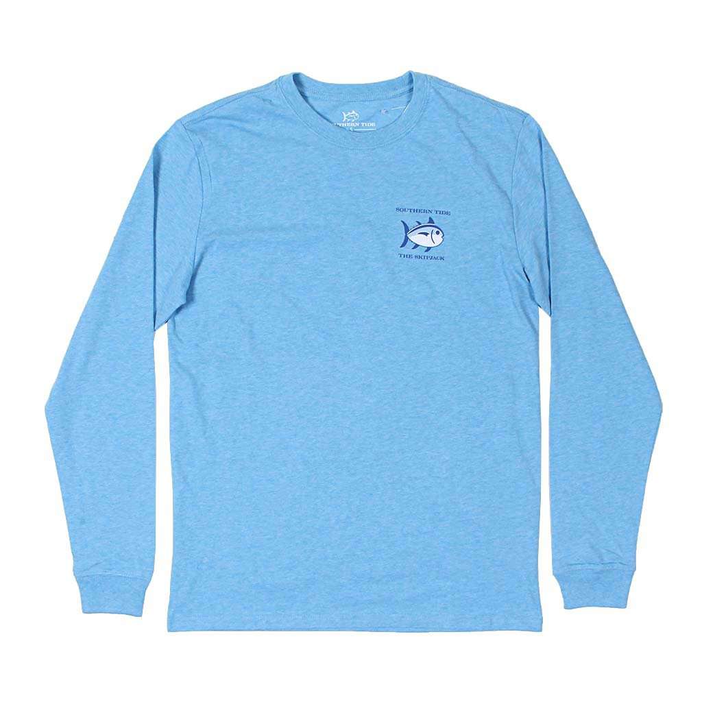 Long Sleeve Heathered Original Skipjack T-Shirt by Southern Tide - Country Club Prep