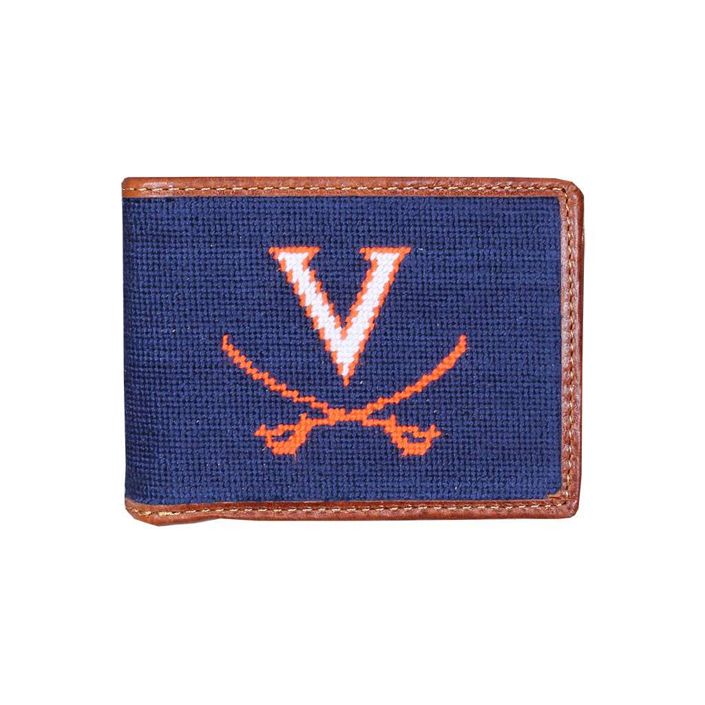 NCAA 2019 UVA Lacrosse Champions Needlepoint Wallet by Smathers & Branson - Country Club Prep