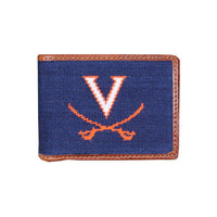 NCAA 2019 UVA Lacrosse Champions Needlepoint Wallet by Smathers & Branson - Country Club Prep