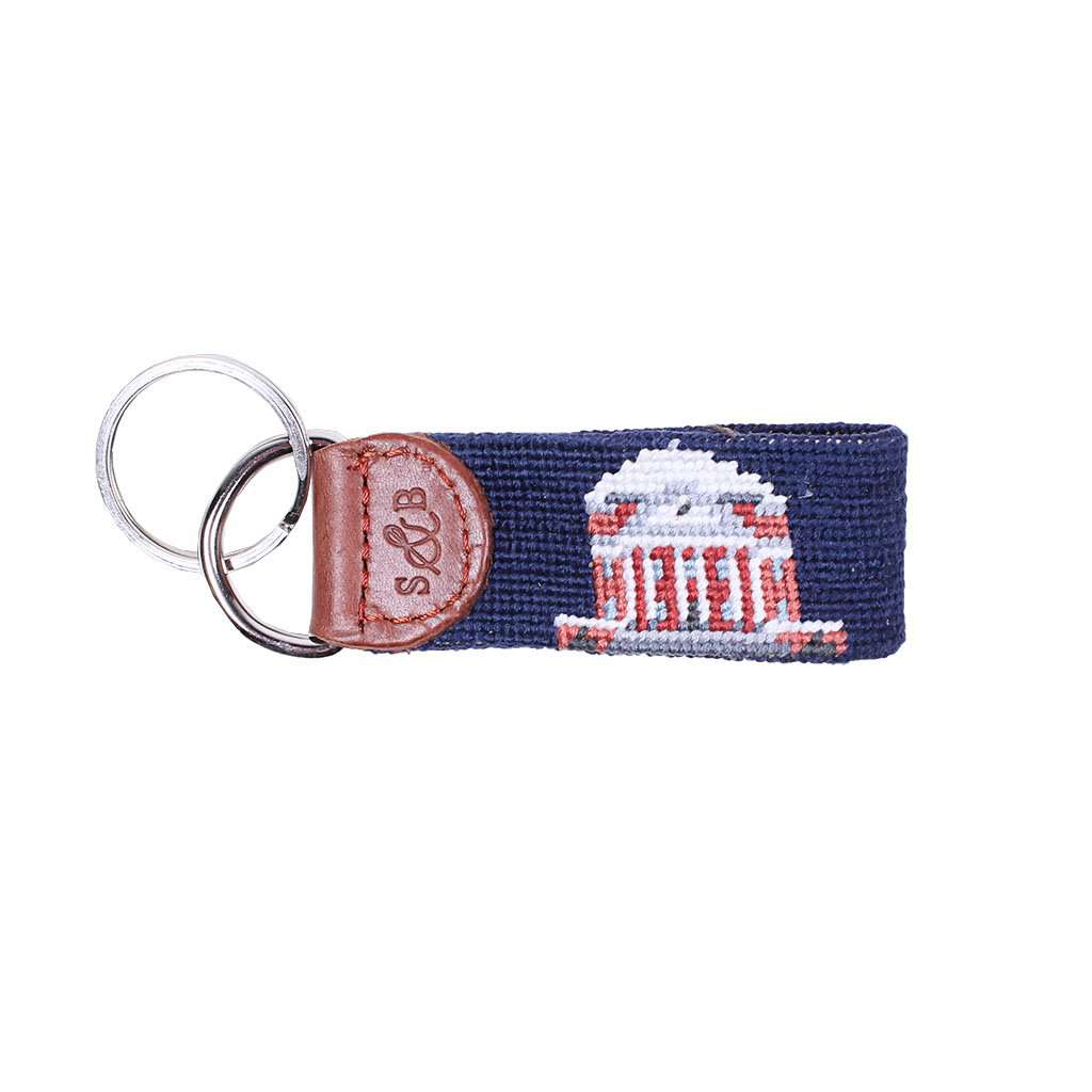 UVA Block V & Rotunda Needlepoint Key Fob by Smathers & Branson - Country Club Prep