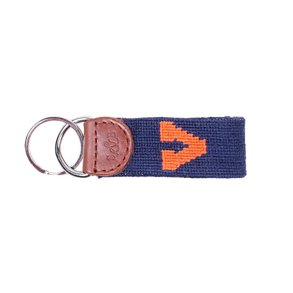 UVA Block V & Rotunda Needlepoint Key Fob by Smathers & Branson - Country Club Prep