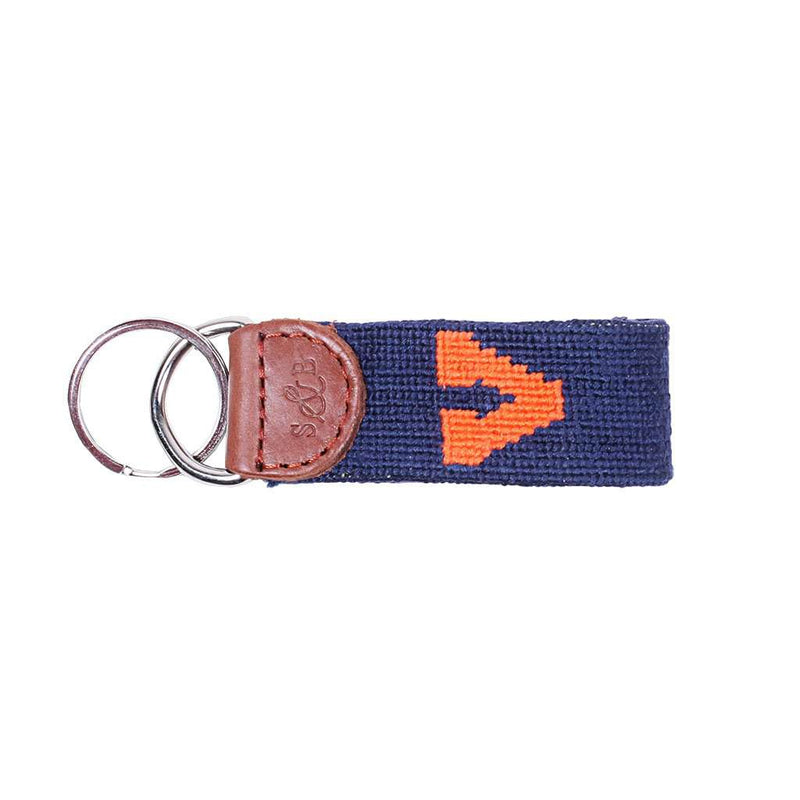 UVA Block V & Rotunda Needlepoint Key Fob by Smathers & Branson - Country Club Prep