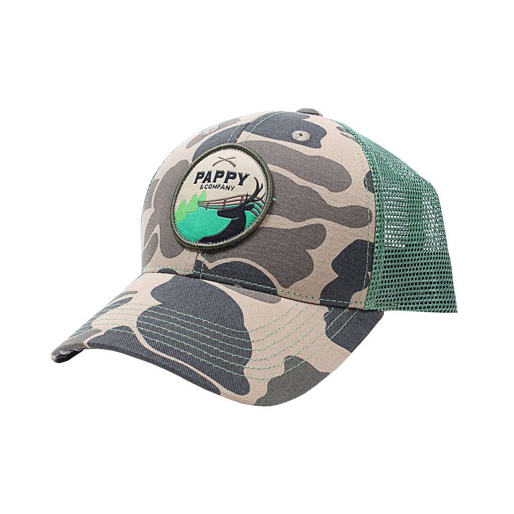Retro Camo Trucker Hat by Pappy & Company - Country Club Prep
