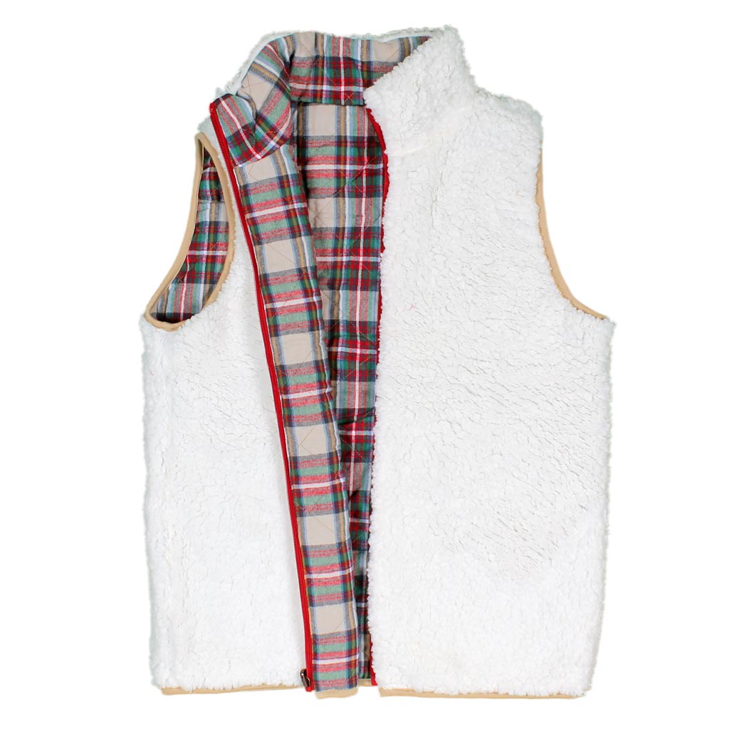 Threaded Pear Wrenley Bows Sherpa Fleece Vest