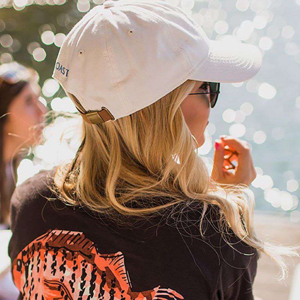 Crab Logo Hat in White by Coast - Country Club Prep