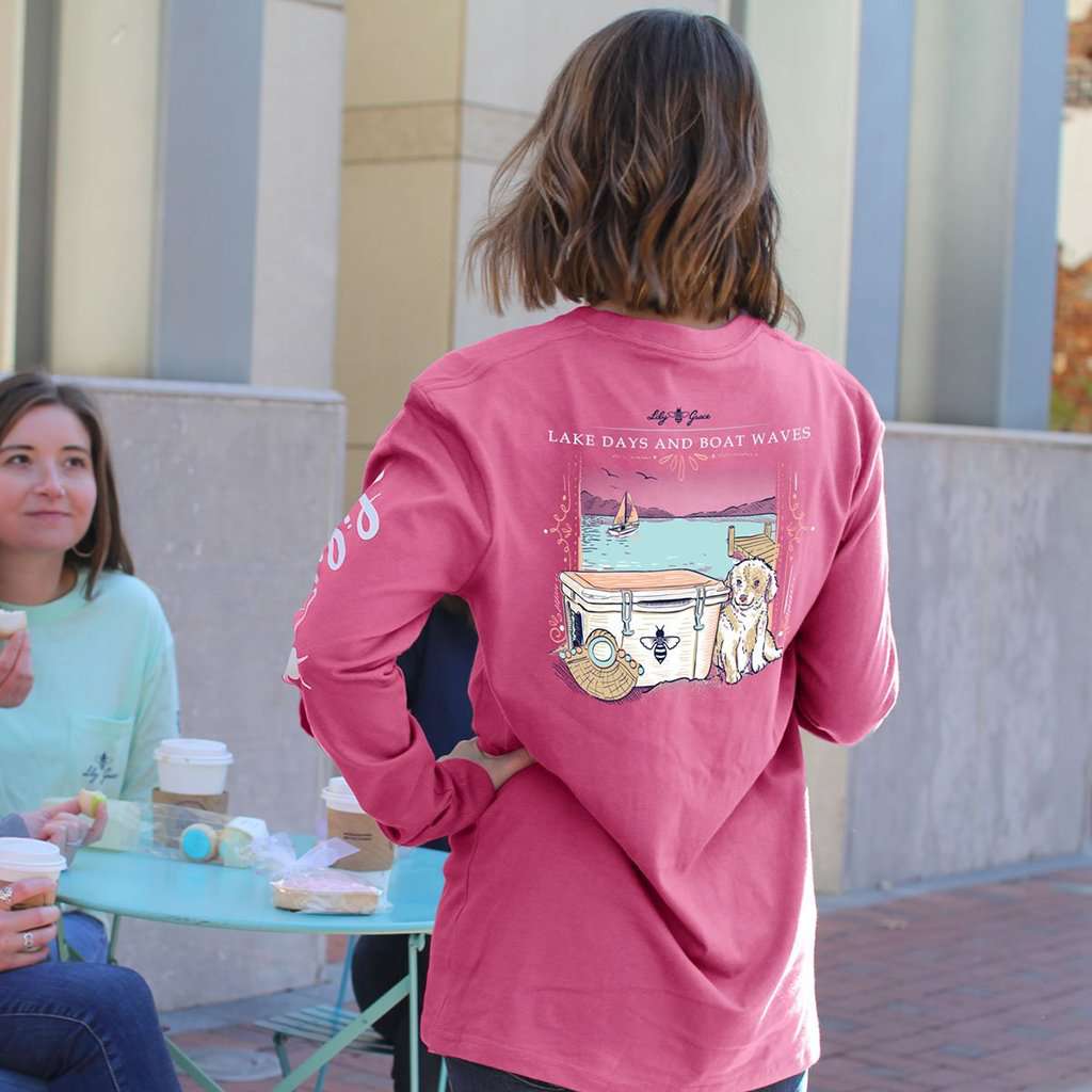 Lake Days Long Sleeve Tee by Lily Grace - Country Club Prep