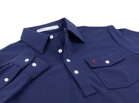 Long Sleeve Players Shirt in Peacoat Navy by Criquet - Country Club Prep