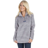 Linden Sherpa Pullover in Grey by Lauren James - Country Club Prep