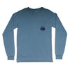 Vintage American Flag Long Sleeve Tee in Ice Blue by Live Oak - Country Club Prep