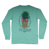 Preppy Pineapple Long Sleeve Tee in Island Reef by Live Oak - Country Club Prep