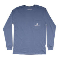 On the Rocks Long Sleeve Tee in Marine Blue by Fripp & Folly - Country Club Prep