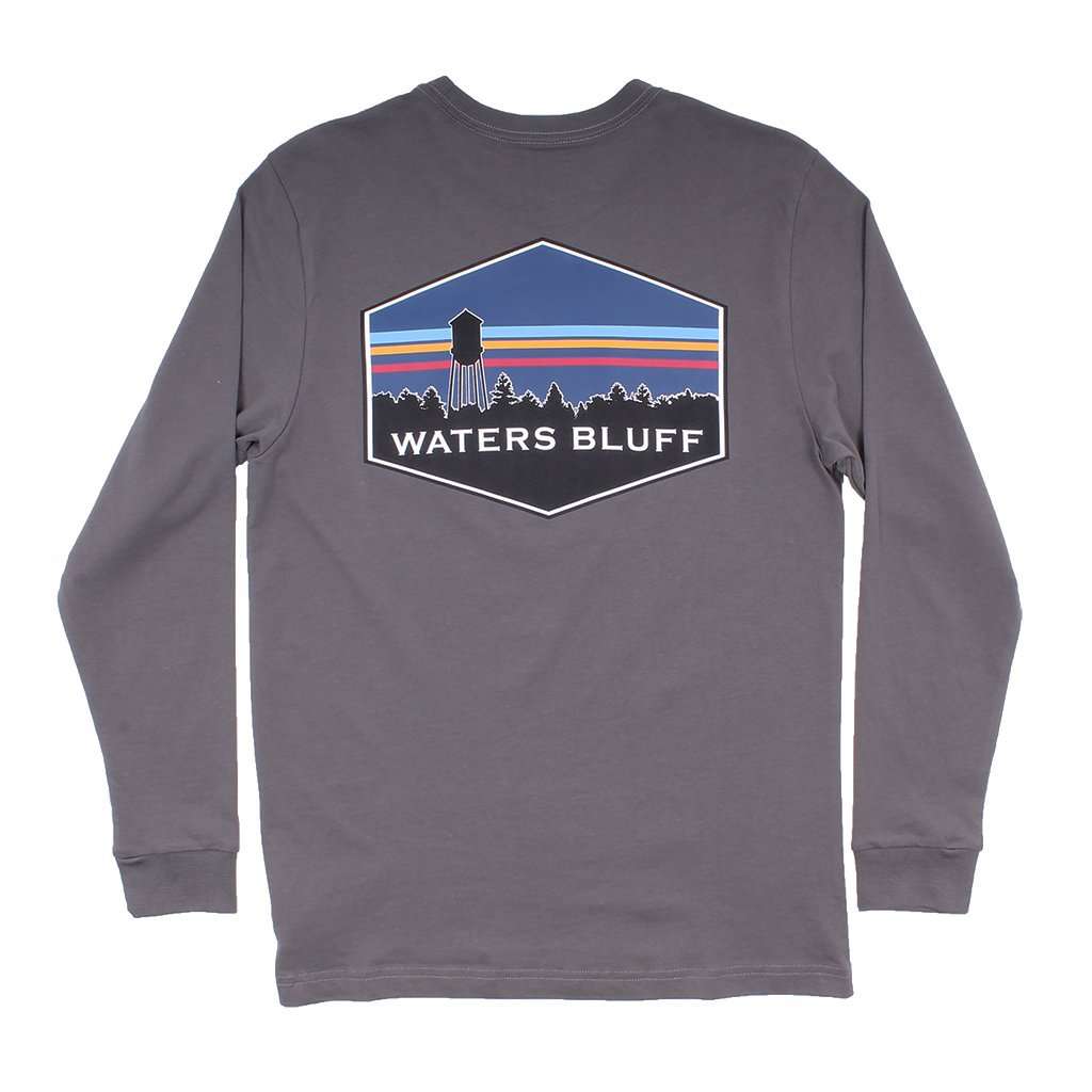 Midnight Tower Long Sleeve Tee in Pepper by Waters Bluff - Country Club Prep