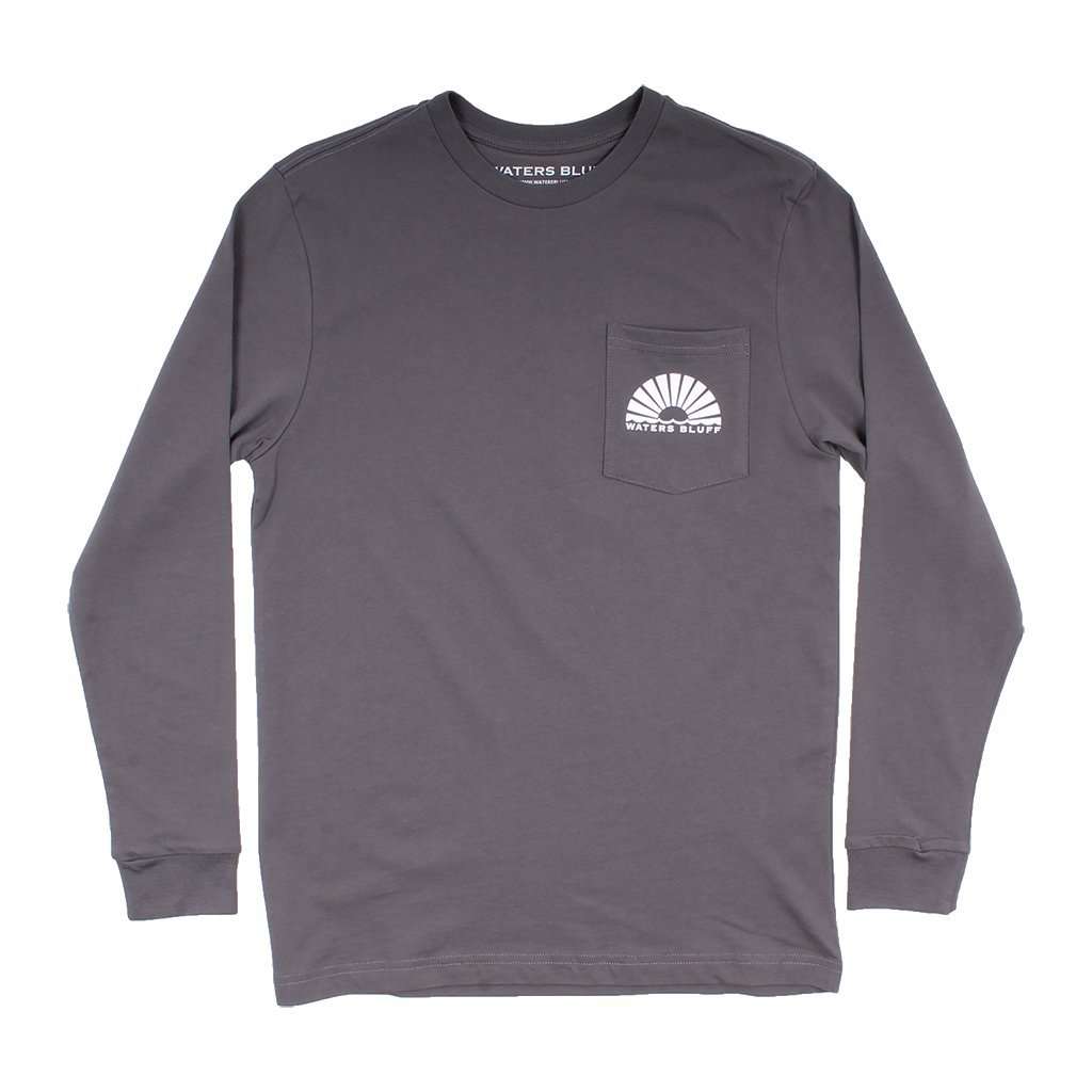 Midnight Tower Long Sleeve Tee in Pepper by Waters Bluff - Country Club Prep