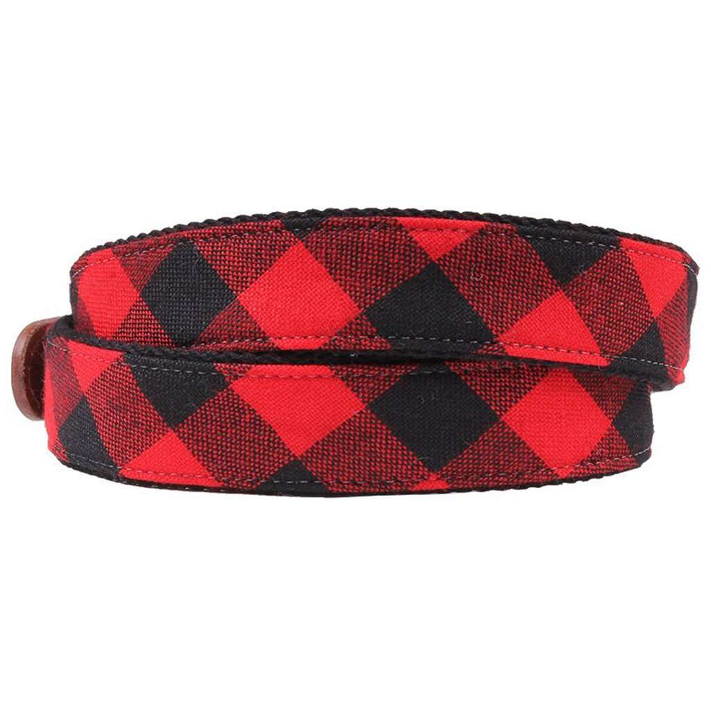 Rob Roy Tartan Leather Tab Belt by Country Club Prep - Country Club Prep