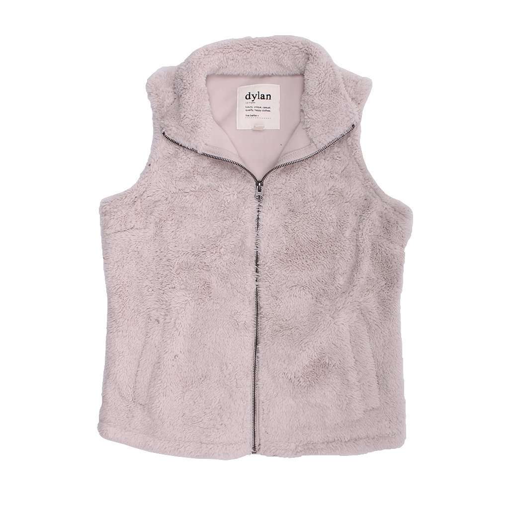 Polar Fleece Shelly Vest in Ivory by True Grit (Dylan) - Country Club Prep