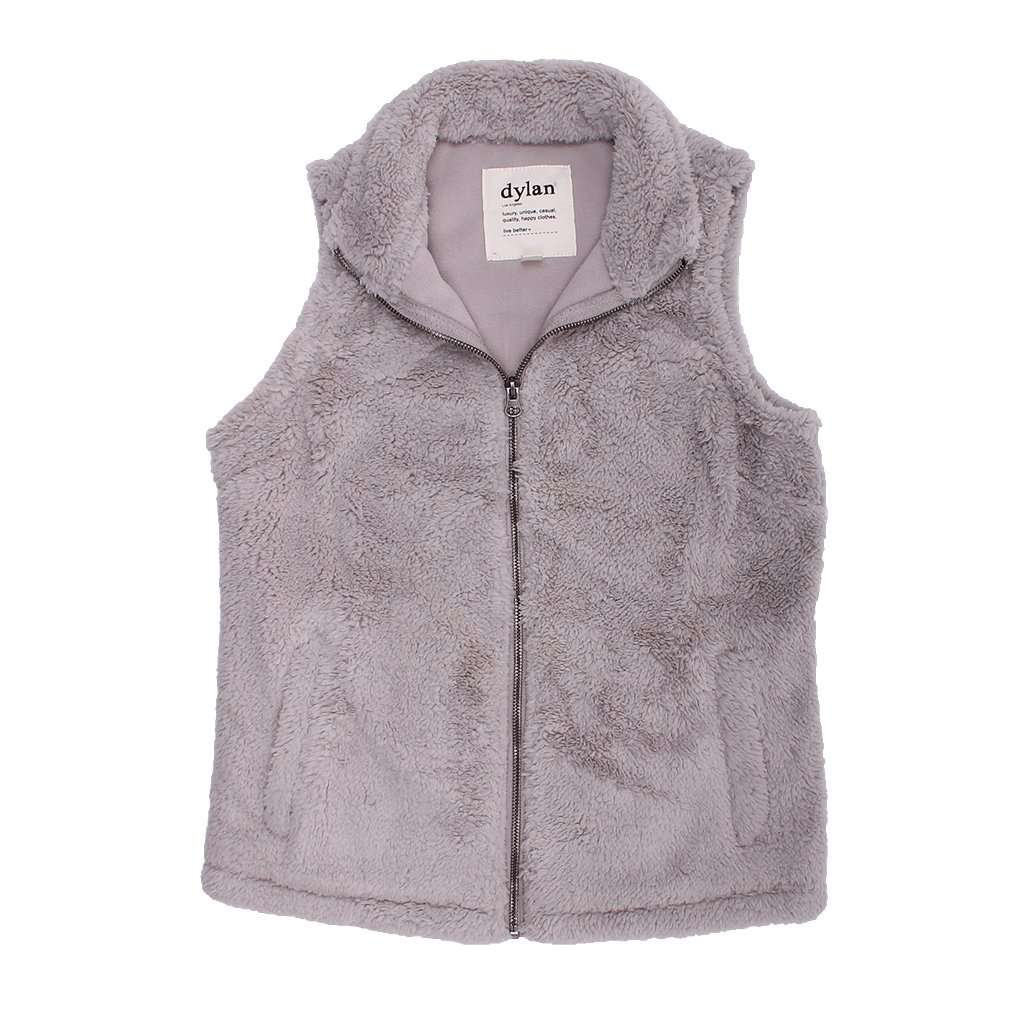 Polar Fleece Shelly Vest in Faded Heather by True Grit (Dylan) - Country Club Prep