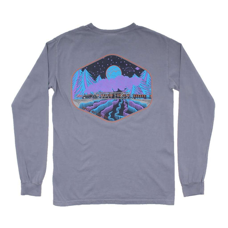 Limited Edition Night Train Long Sleeve Tee in Granite by Waters Bluff - Country Club Prep