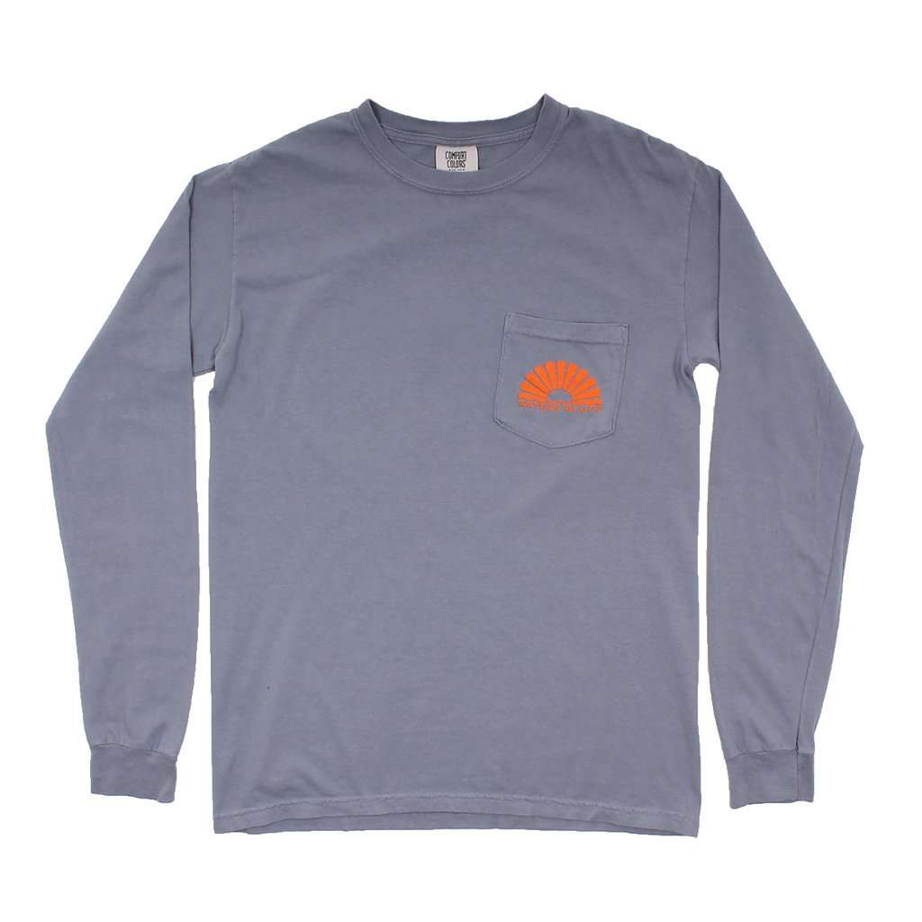 Limited Edition Night Train Long Sleeve Tee in Granite by Waters Bluff - Country Club Prep