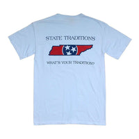 Tennessee Traditional T-Shirt in Light Blue by State Traditions - Country Club Prep