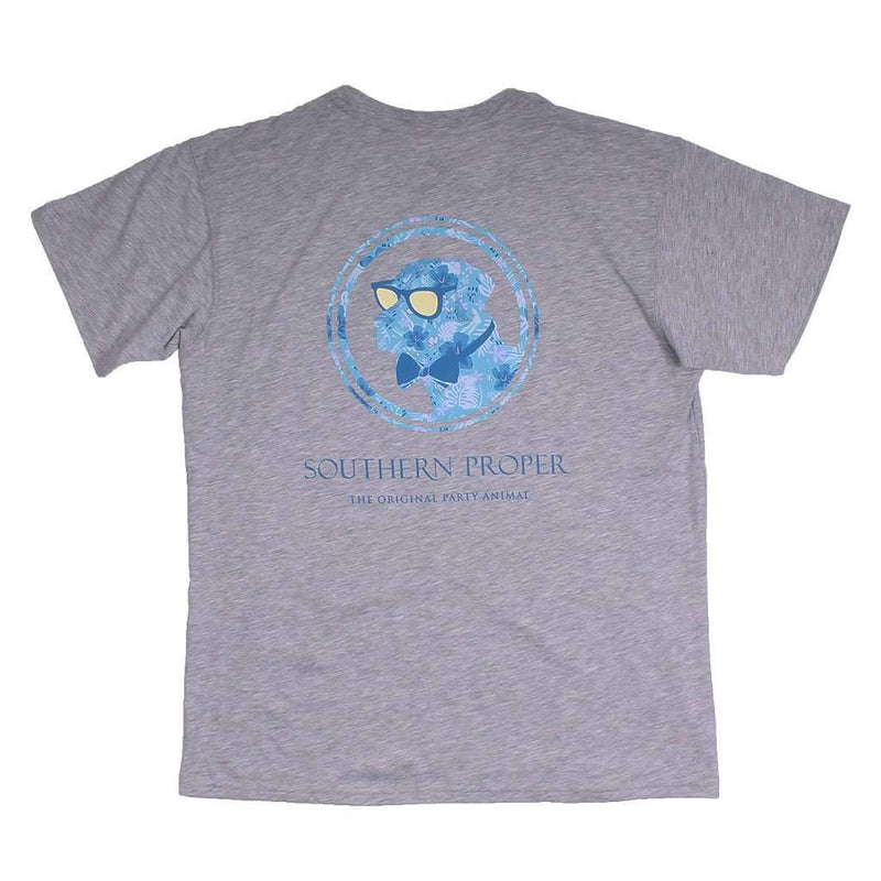 Island Dog Tee in Heather Grey by Southern Proper - Country Club Prep