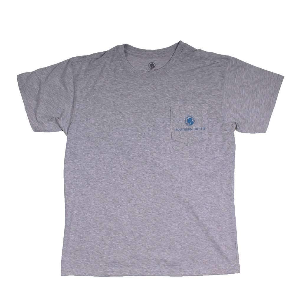 Island Dog Tee in Heather Grey by Southern Proper - Country Club Prep