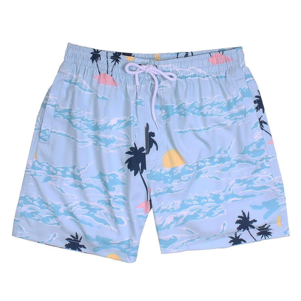 Southern Seas Swim Trunk in Sky Blue by Southern Proper - Country Club Prep