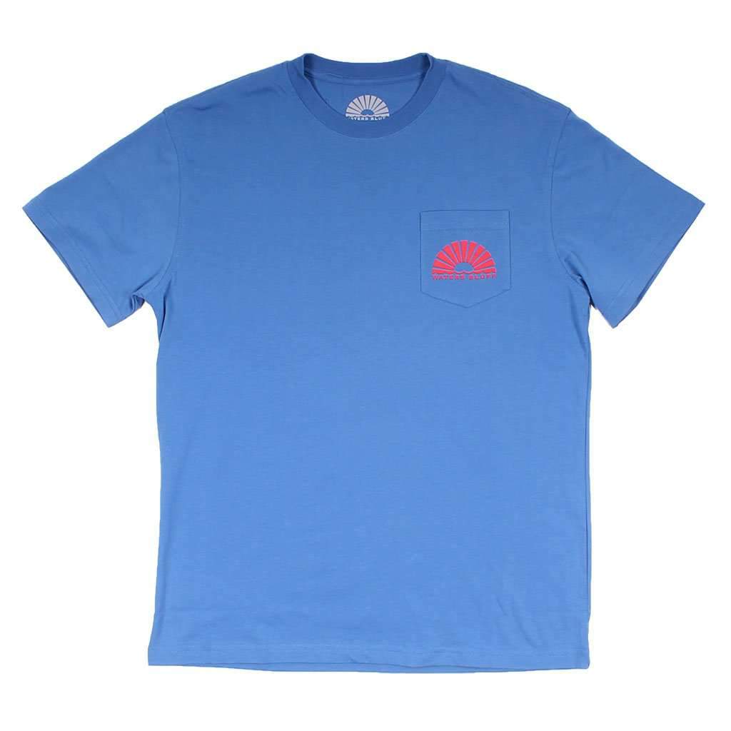 Logo Simple Pocket Tee in Chill Blue by Waters Bluff - Country Club Prep