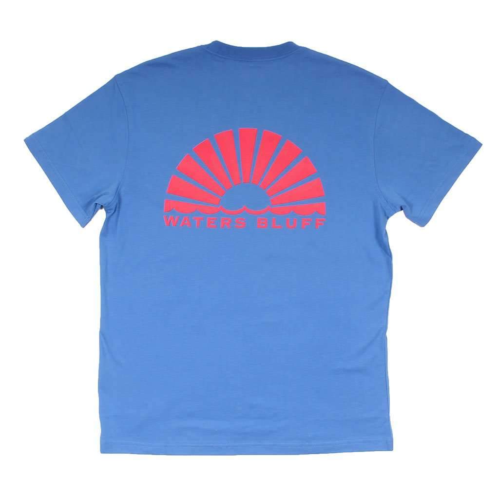 Logo Simple Pocket Tee in Chill Blue by Waters Bluff - Country Club Prep