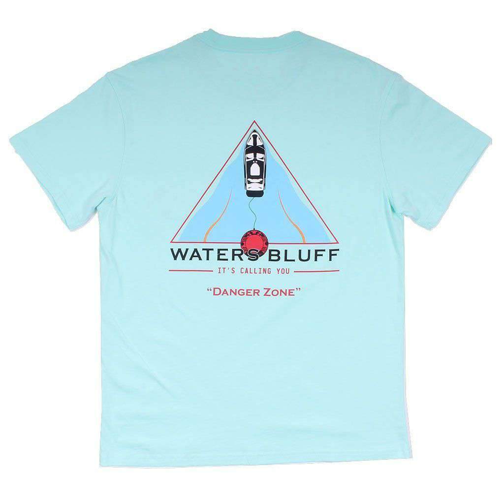 Danger Zone Simple Pocket Tee in Mint by Waters Bluff - Country Club Prep
