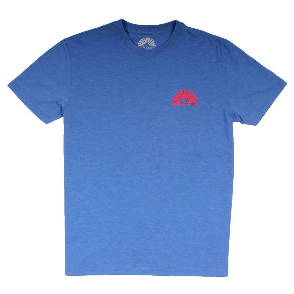 Kayak Me a River Natural Tee in Chill Blue Blend by Waters Bluff - Country Club Prep