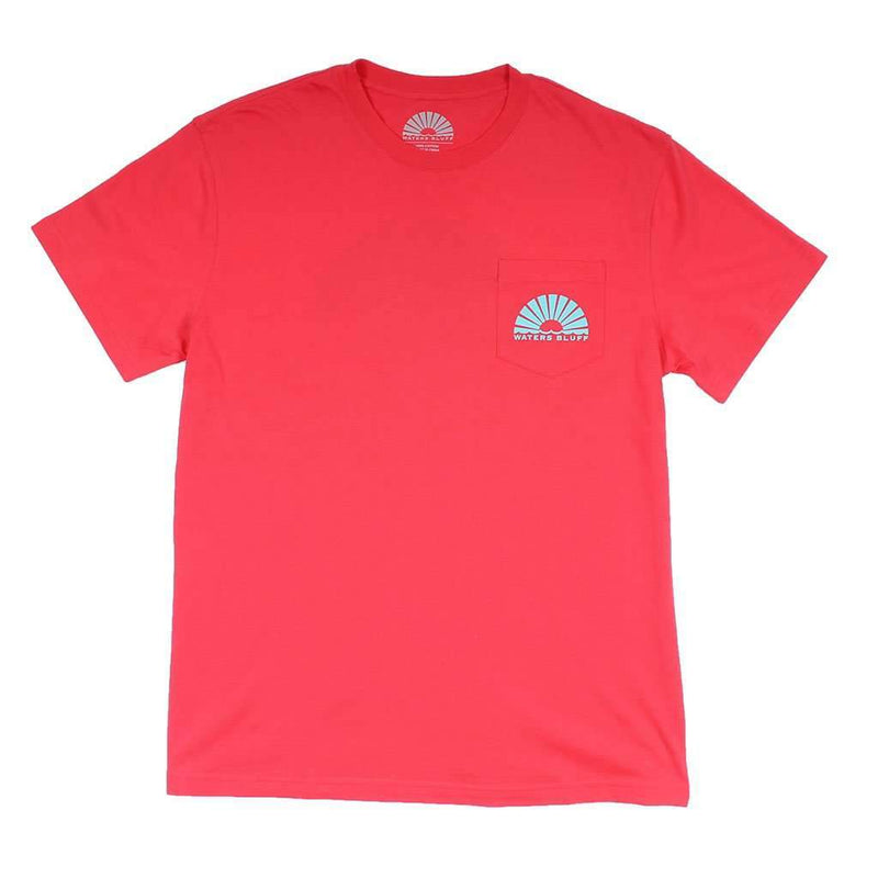 Paddler Simple Pocket Tee in Bright Red by Waters Bluff - Country Club Prep