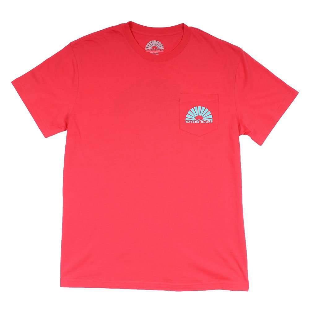 Paddler Simple Pocket Tee in Bright Red by Waters Bluff - Country Club Prep