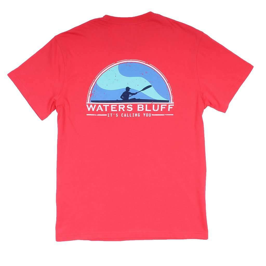 Paddler Simple Pocket Tee in Bright Red by Waters Bluff - Country Club Prep