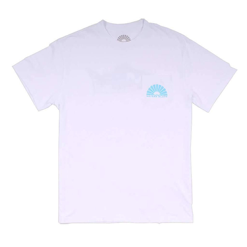 Wake N Bait Simple Pocket Tee in White by Waters Bluff - Country Club Prep