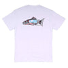 Wake N Bait Simple Pocket Tee in White by Waters Bluff - Country Club Prep