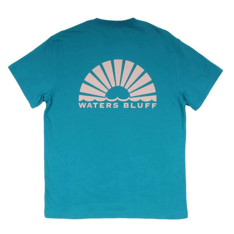 Logo Simple Pocket Tee in Teal by Waters Bluff - Country Club Prep