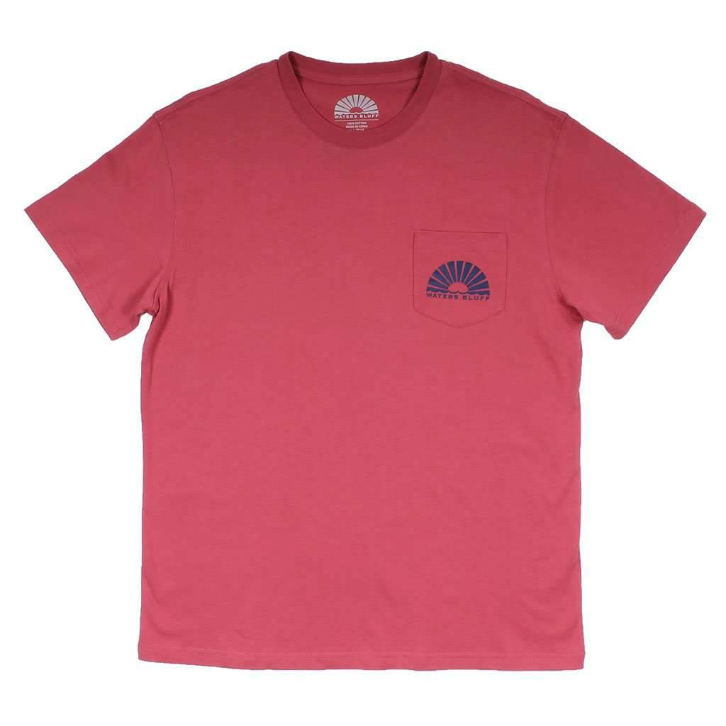 Under the Neon Simple Pocket Tee in Clay by Waters Bluff - Country Club Prep