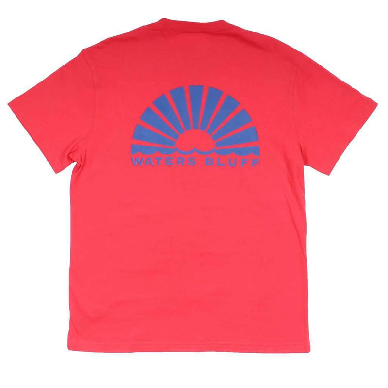 Logo Simple Pocket Tee in Bright Red by Waters Bluff - Country Club Prep