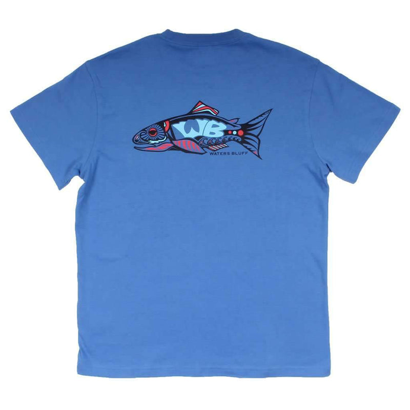 Wake N Bait Simple Pocket Tee in Chill Blue by Waters Bluff – Country ...